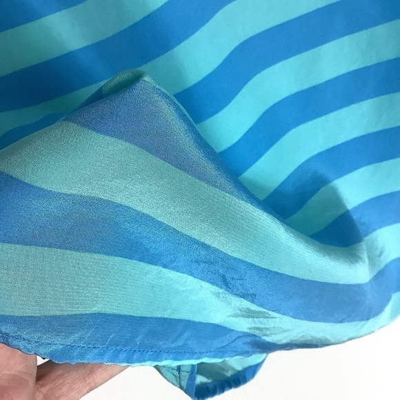 Lilly Pulitzer Silk Green‎ Elsa Striped Blouse XS - Picture 7 of 11